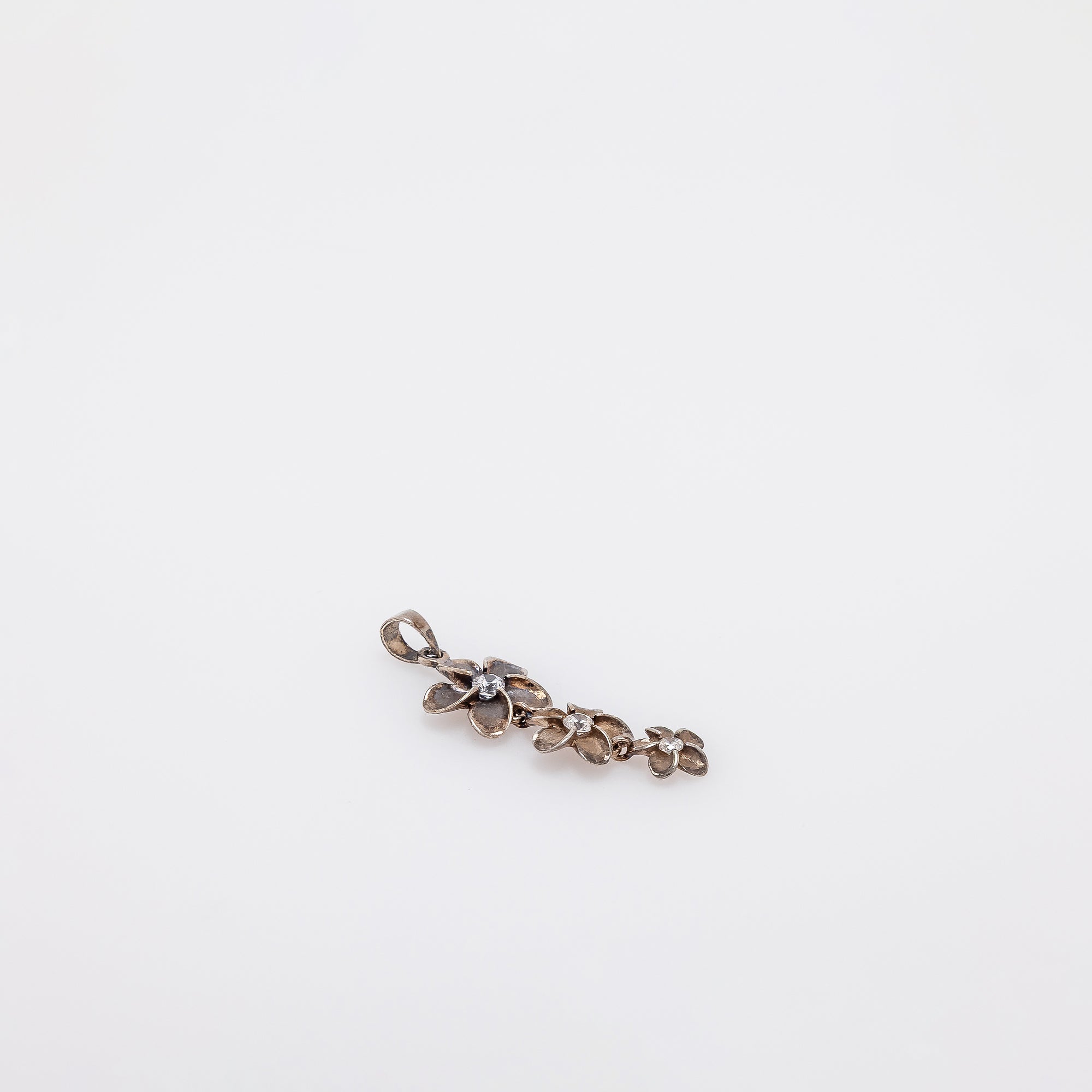Triple Plumeria Drop Pendant