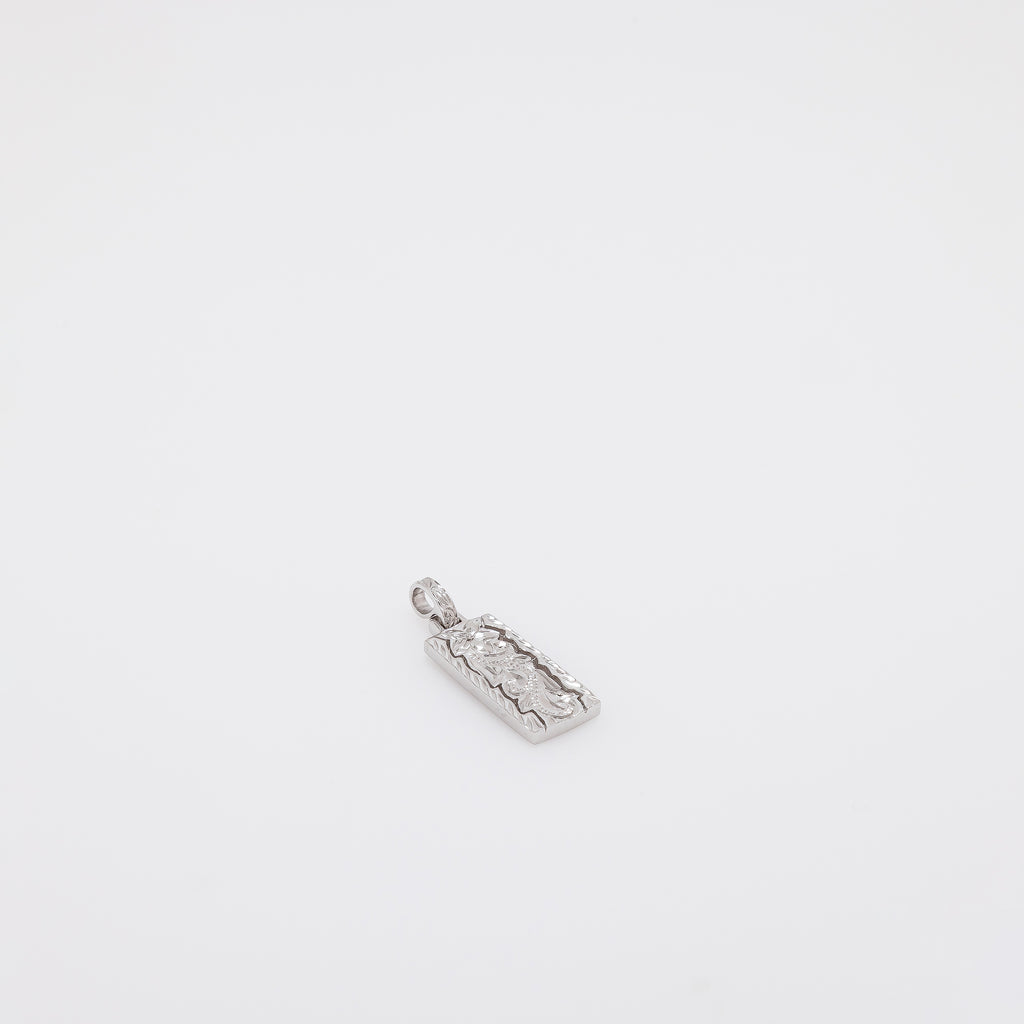 Single Plumeria + Inner Scroll Cutout Pendant