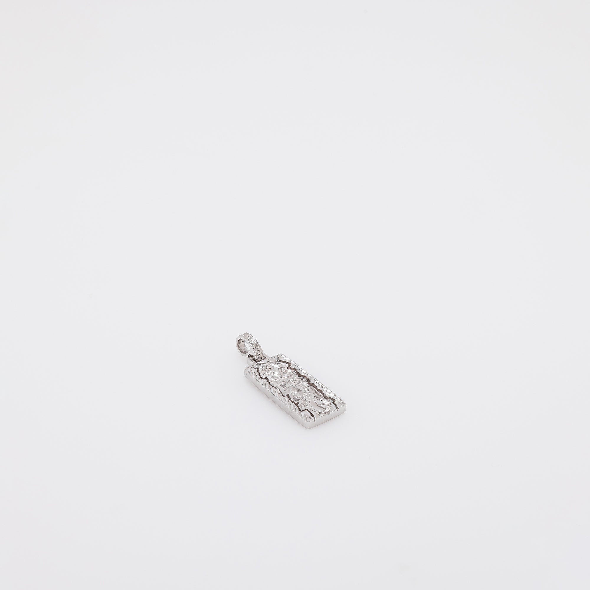 Single Plumeria + Inner Scroll Cutout Pendant
