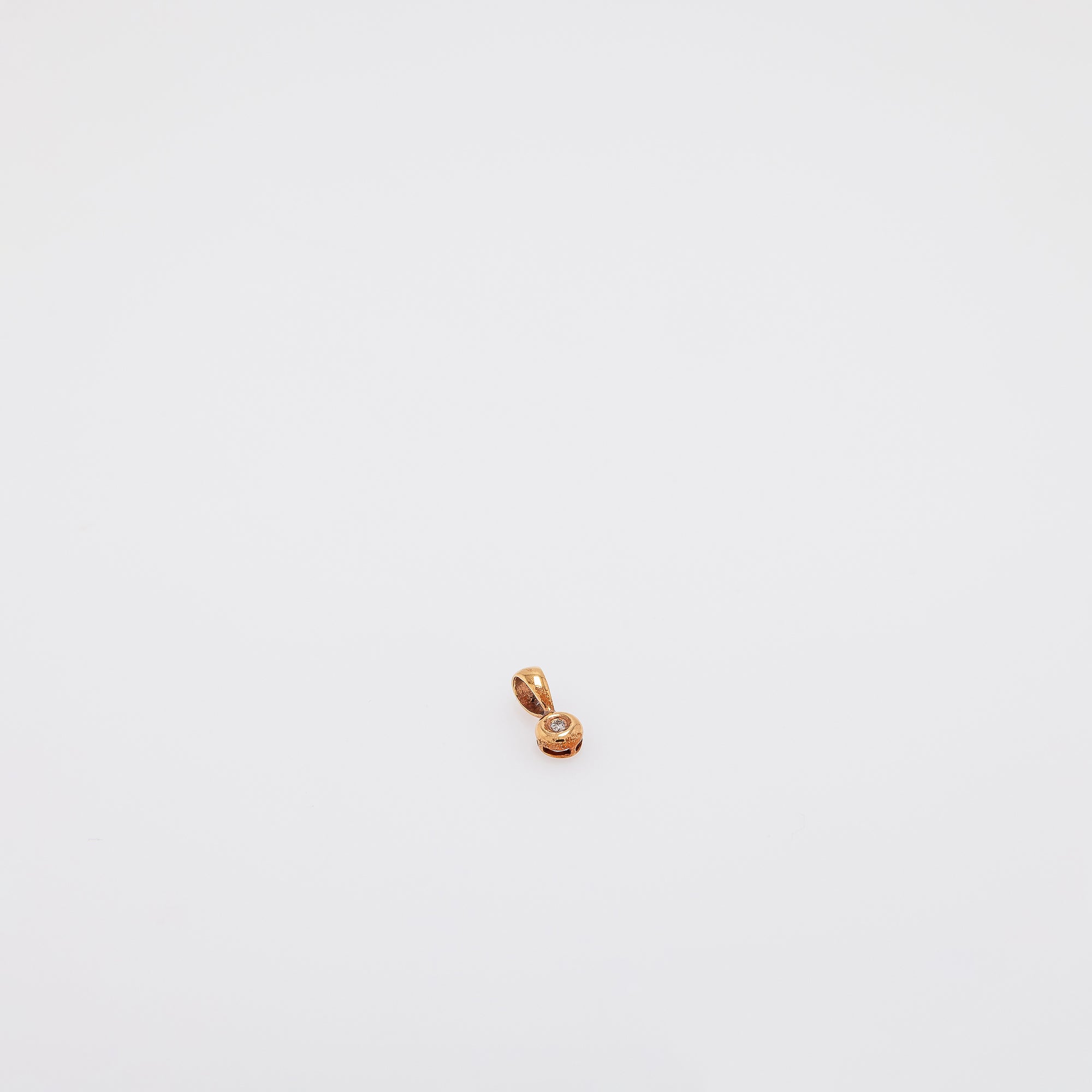 Micro Dot Diamond Pendant in Rose Gold
