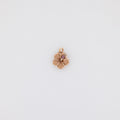 Rose Gold Ruby Hibiscus Pendant