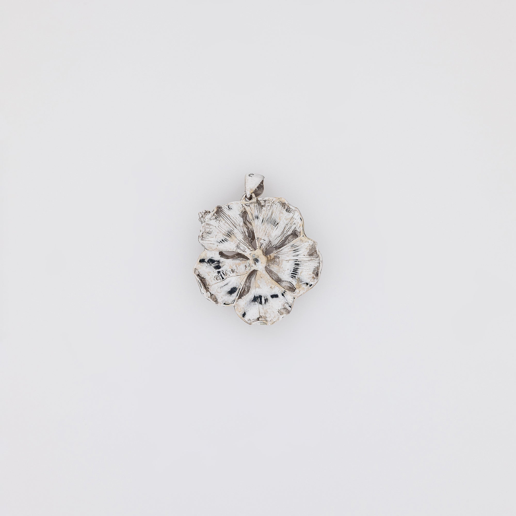 Large White Hibiscus Pendant