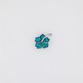 Blue Opal Hibiscus Pendant