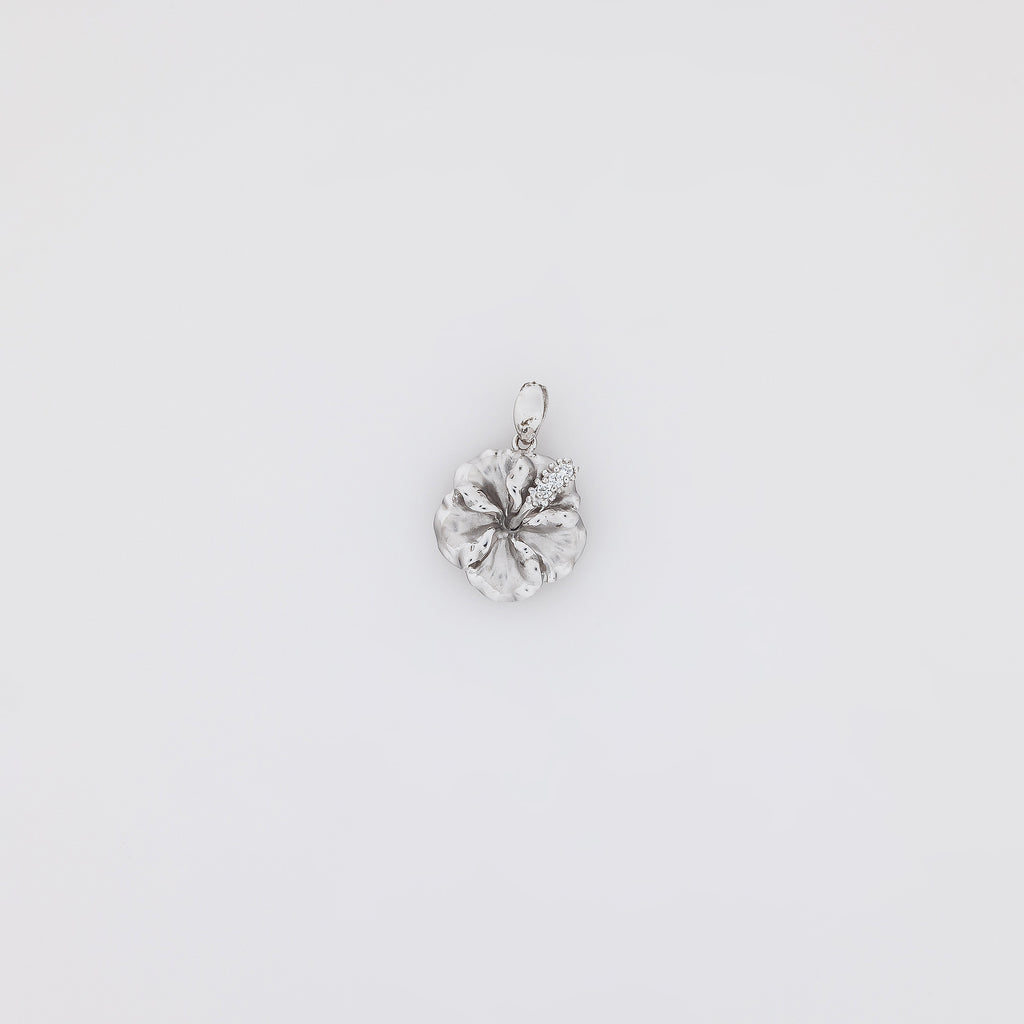 Diamond White Gold Hibiscus Ver.2