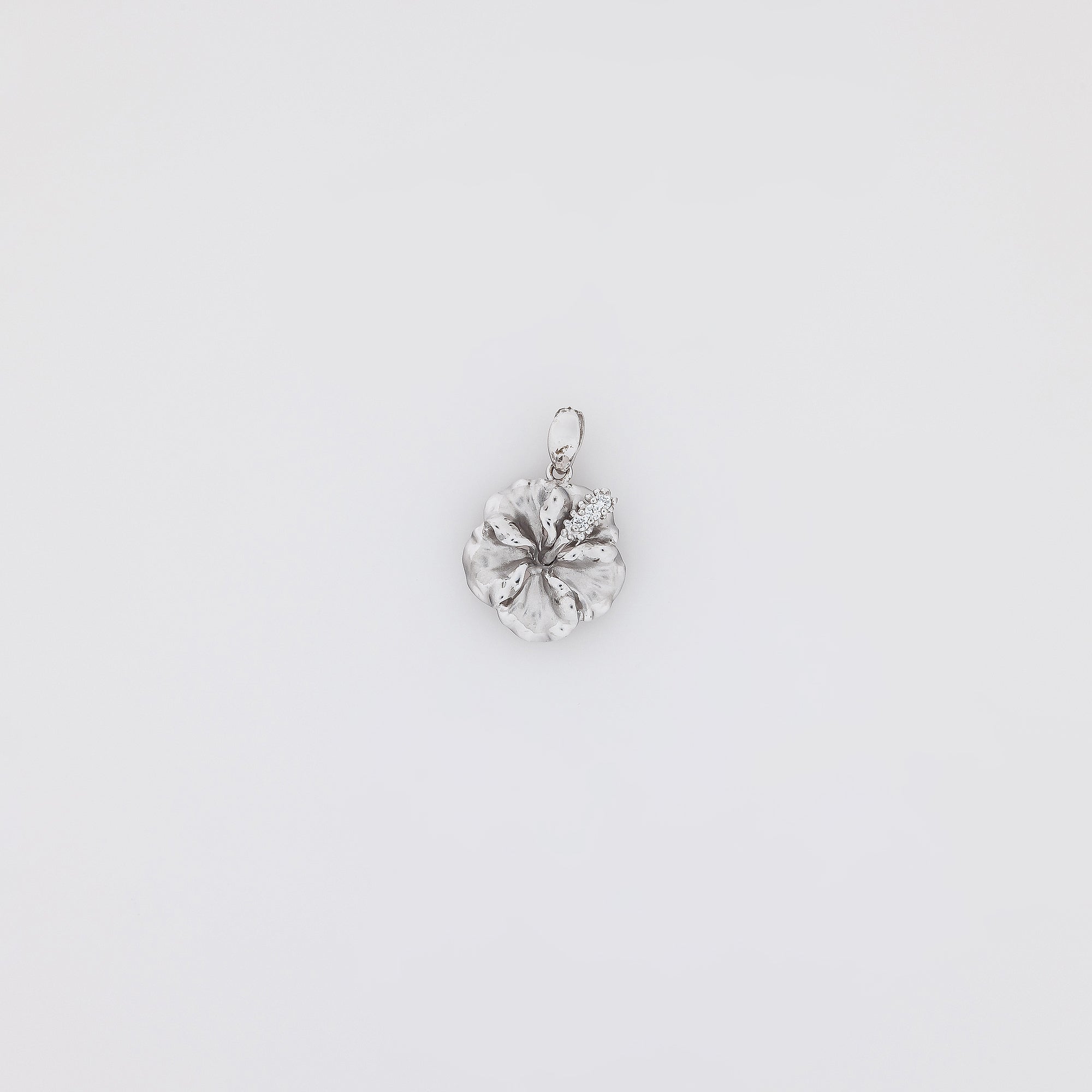 Diamond White Gold Hibiscus Ver.2