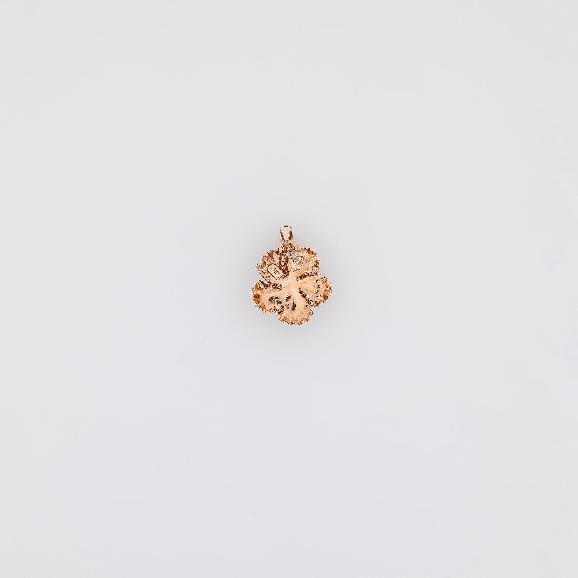 Rose Gold Pink Sapphire Hibiscus Pendant