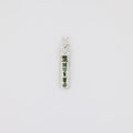 Camo Green KUʻUIPO Vertical Bar Pendant with Etched Plumeria