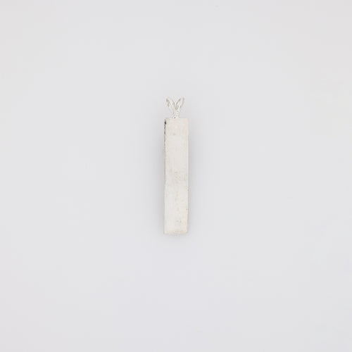 Camo Green KUʻUIPO Vertical Bar Pendant with Etched Plumeria
