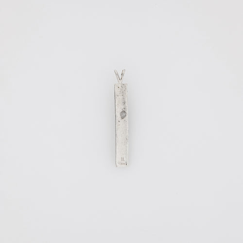 Baby Pink 'KU'UIPO' Vertical Bar Pendant with Etched Plumeria