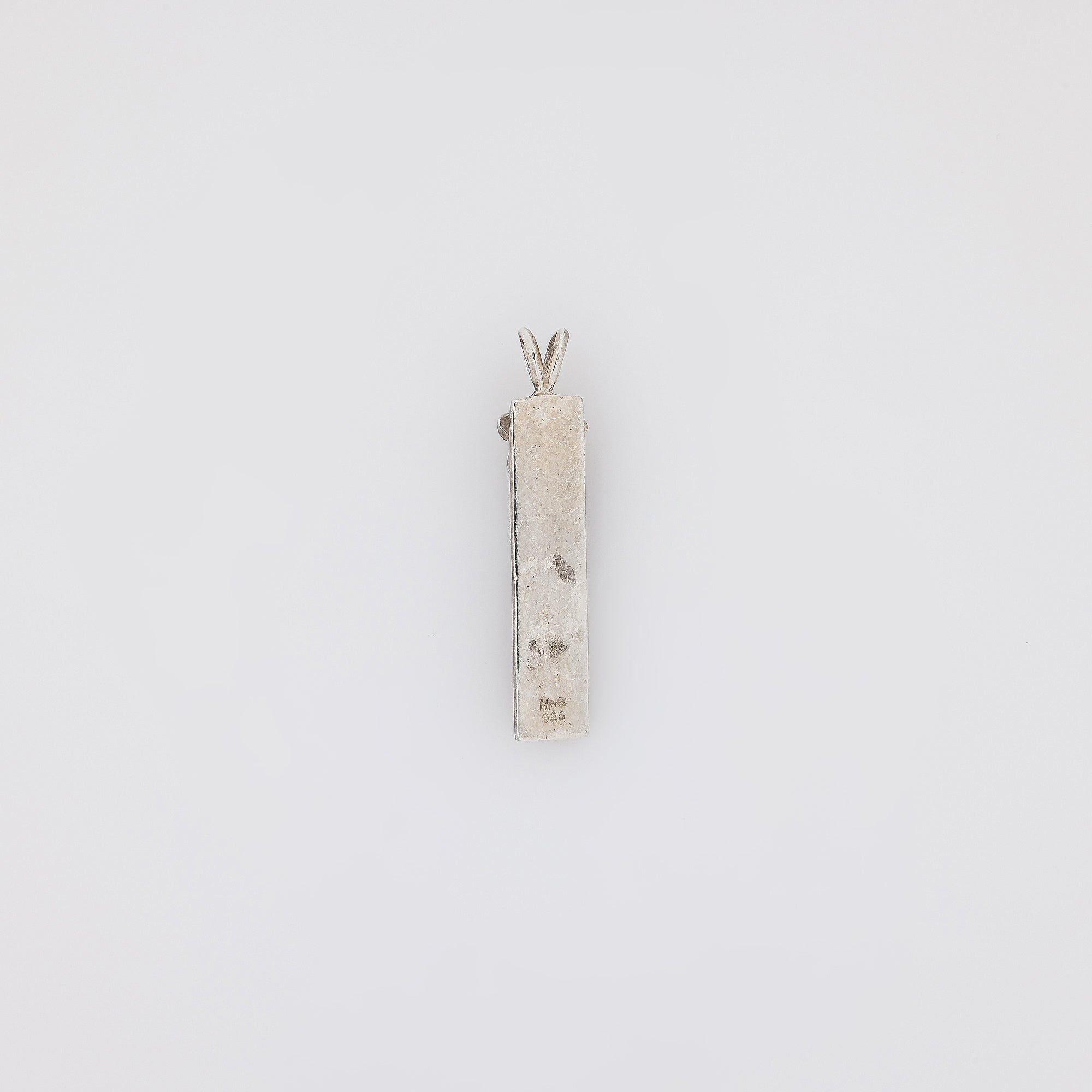 Black KU'UIPO Vertical Bar Pendant with 3D Plumeria