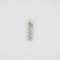 Double Plumeria + Scroll Vertical Bar Pendant