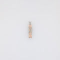Double Pink Plumeria Vertical Pendant