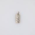 Double Hibiscus Vertical Bar Pendant