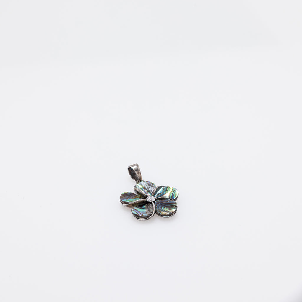 Abalone Shell Plumeria Pendant