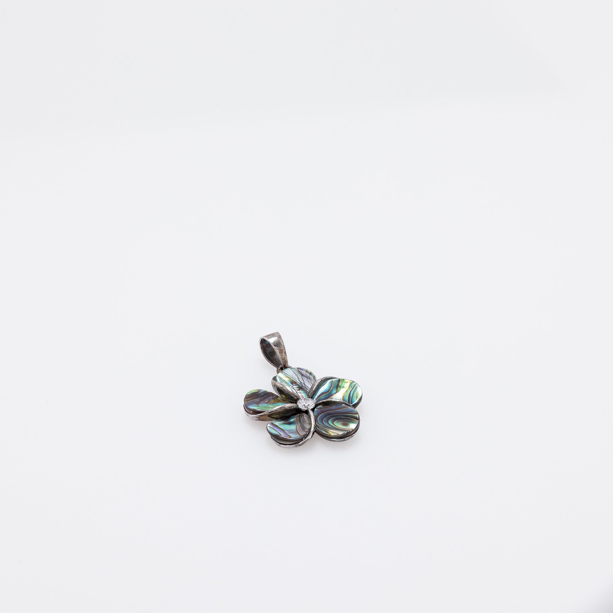 Abalone Shell Plumeria Pendant