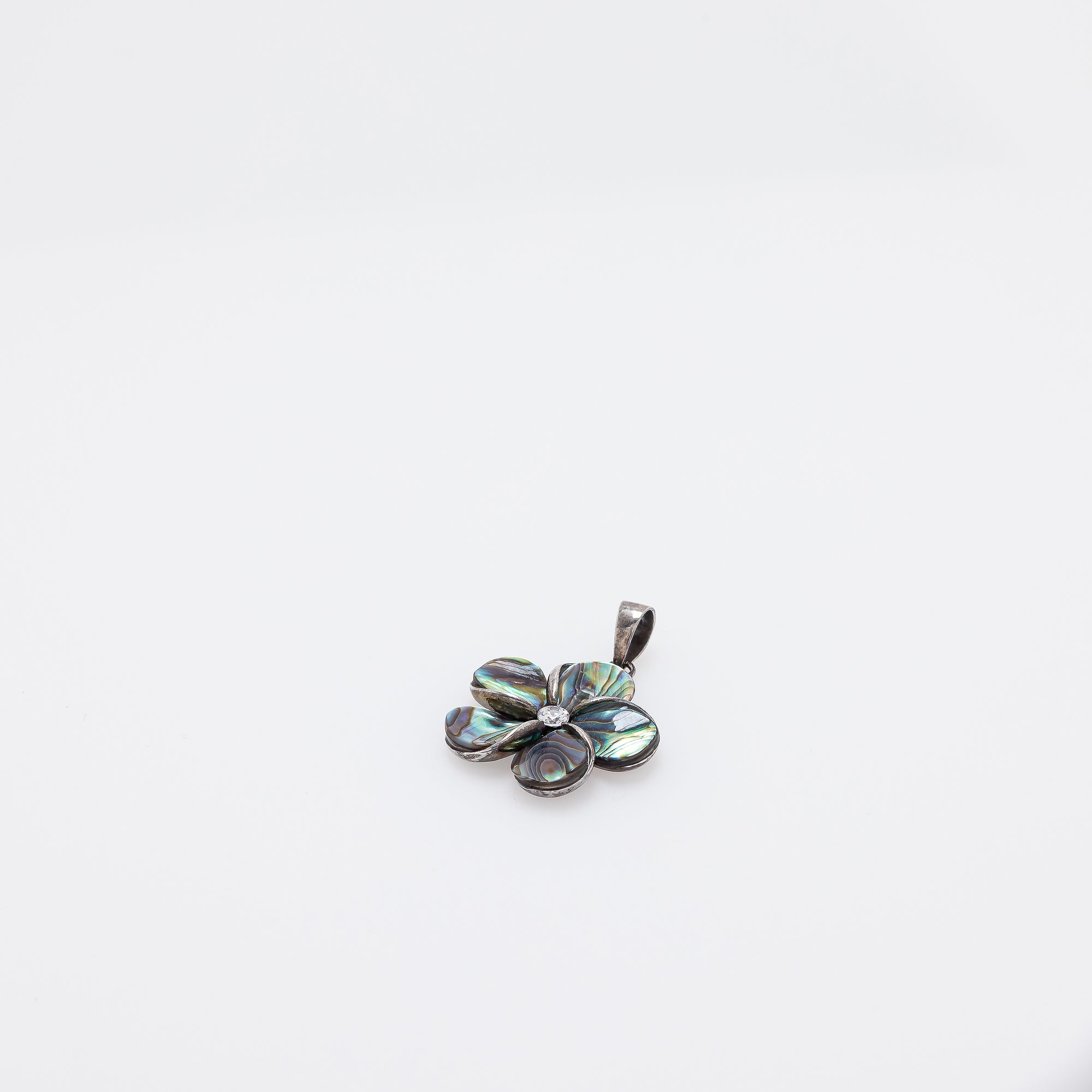 Abalone Shell Plumeria Pendant
