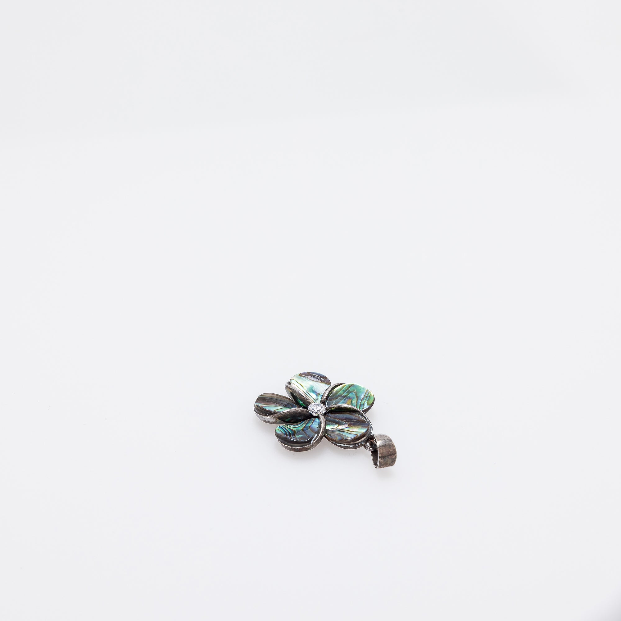 Abalone Shell Plumeria Pendant