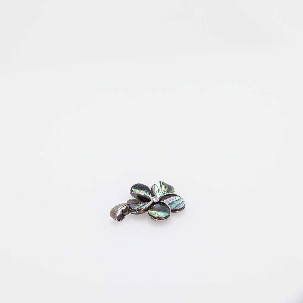 Abalone Shell Plumeria Pendant