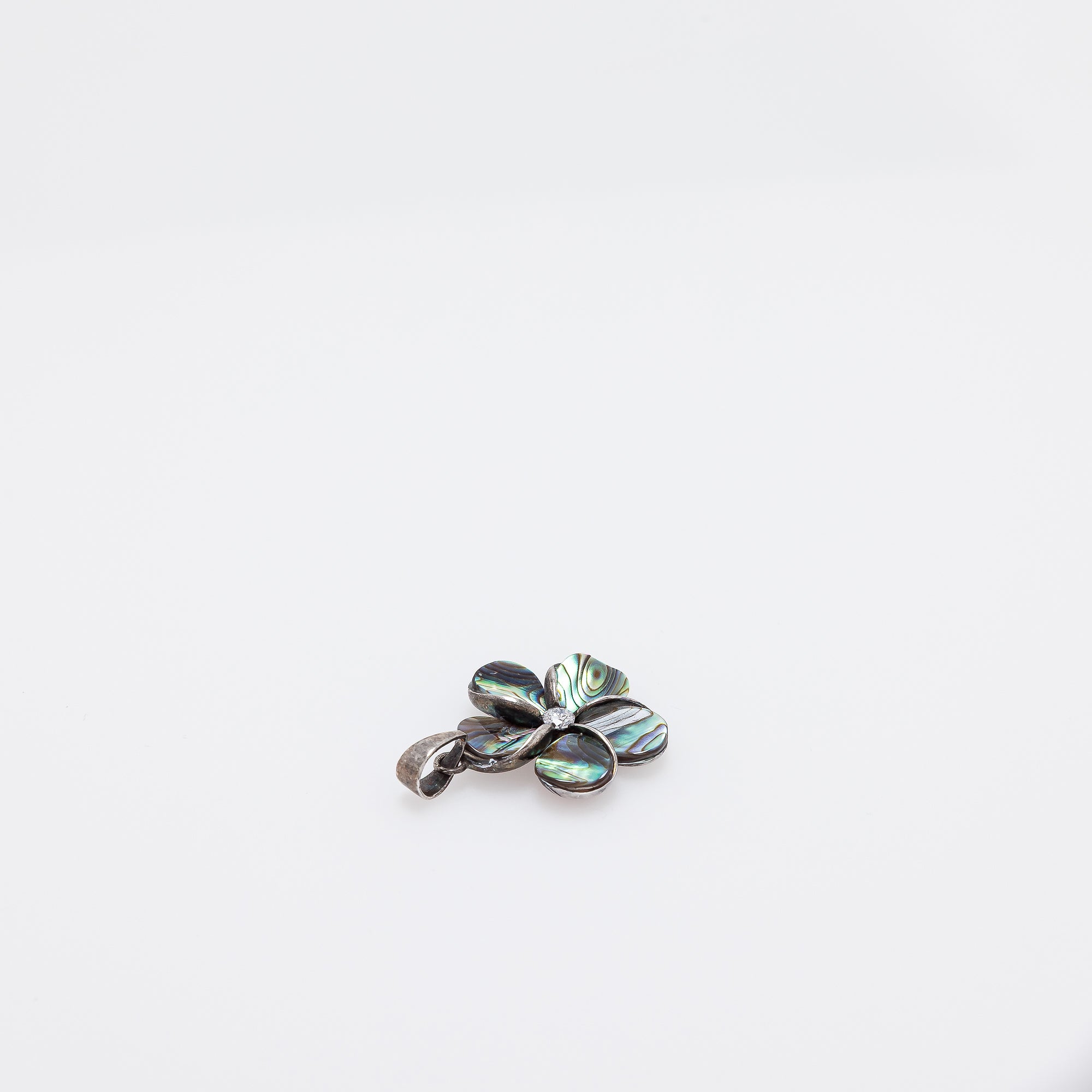 Abalone Shell Plumeria Pendant