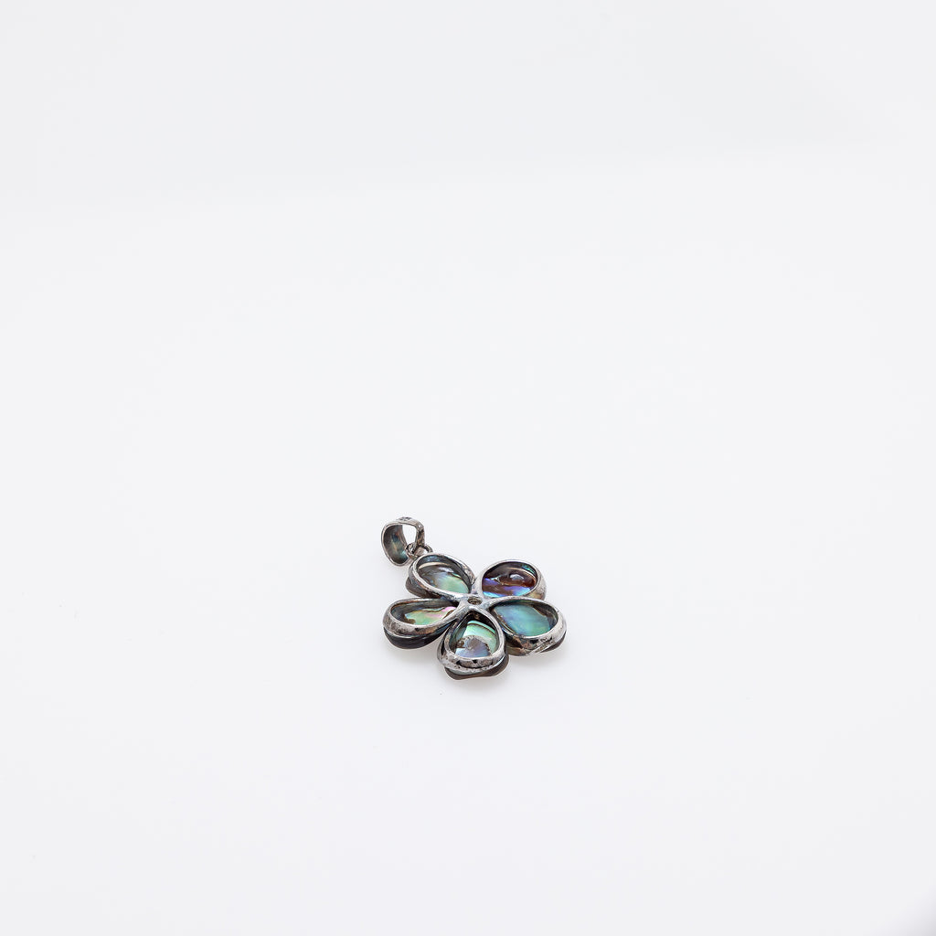 Abalone Shell Plumeria Pendant