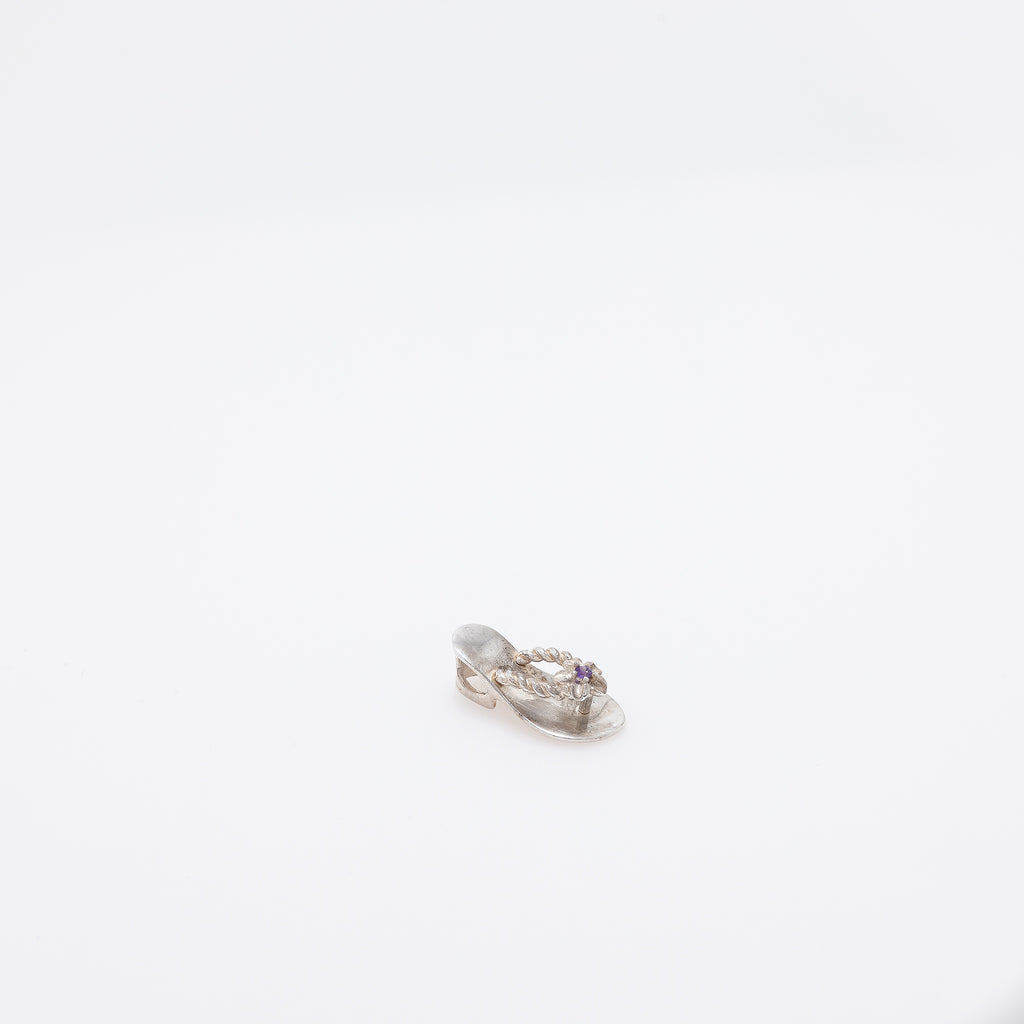 Purple Plumeria Heeled Slippah Pendant