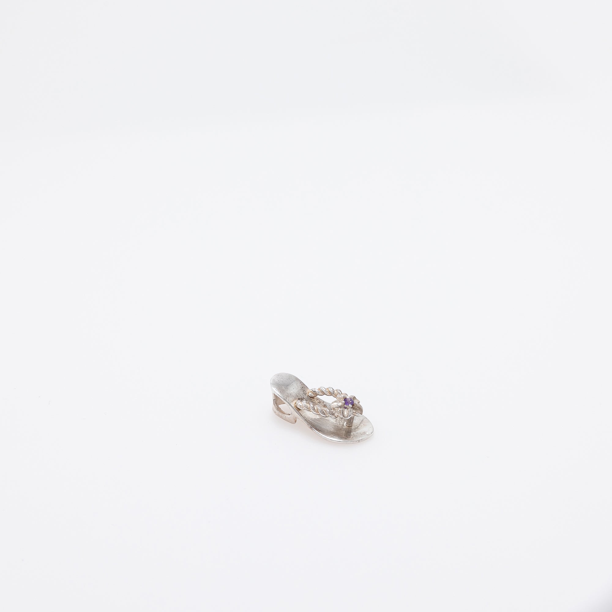 Purple Plumeria Heeled Slippah Pendant