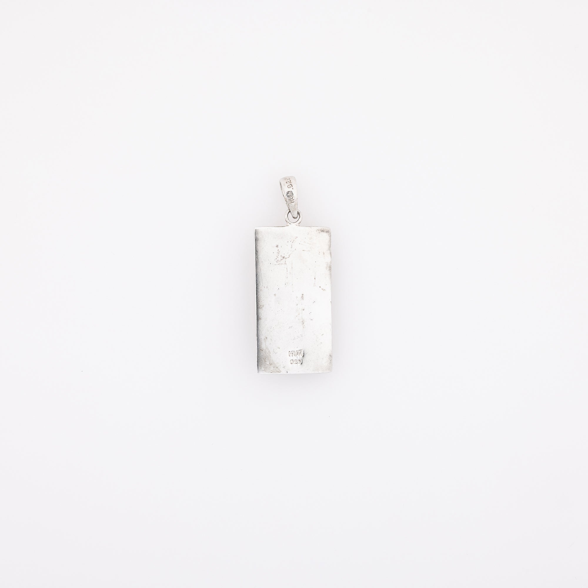 Double Hibiscus Vertical Bar Pendant - Large Size