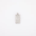 Double Hibiscus Vertical Bar Pendant - Large Size