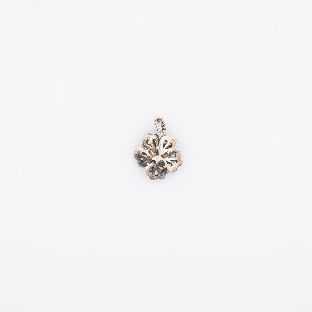 Abalone Hibiscus Pendant