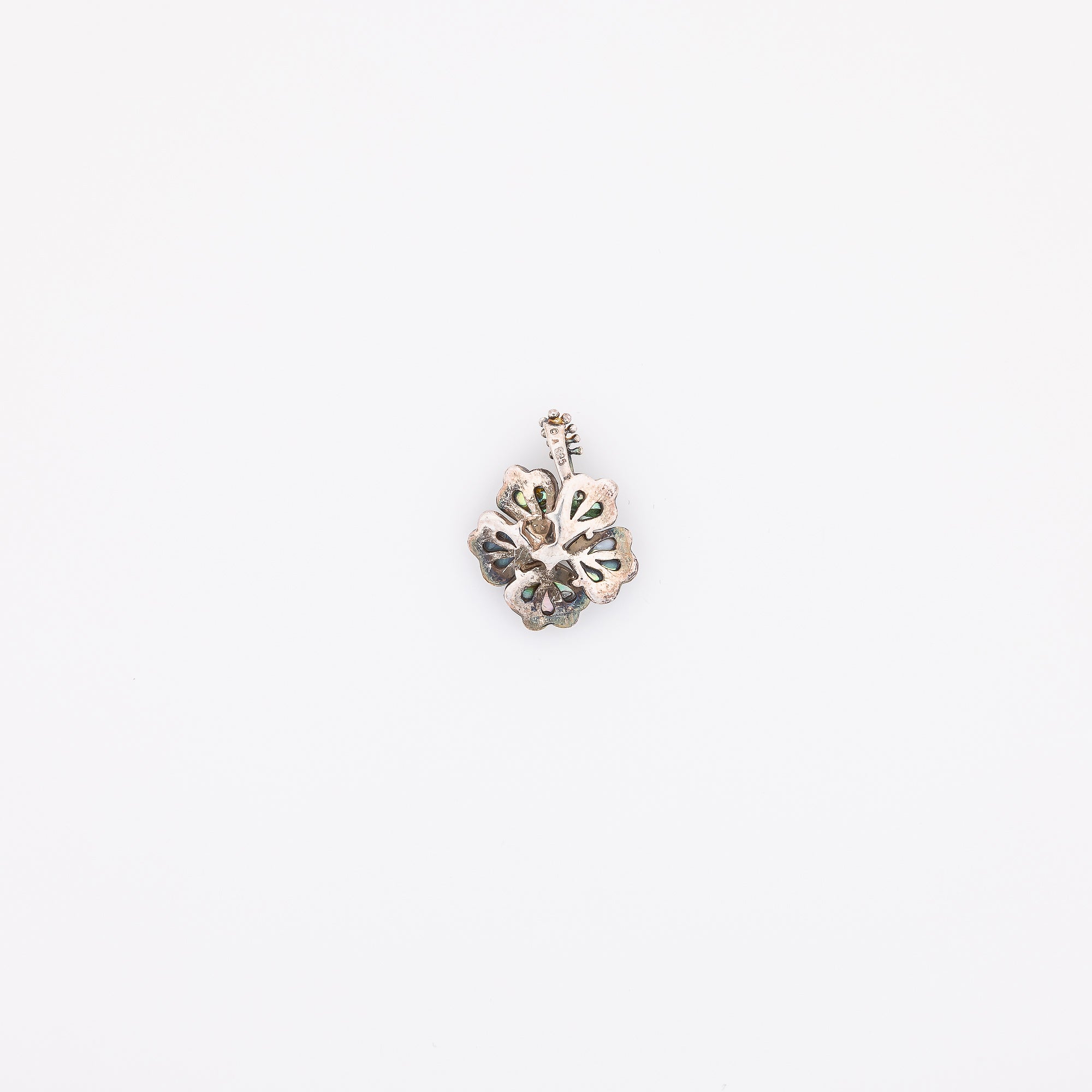 Abalone Hibiscus Pendant