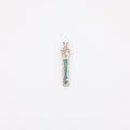 Turquoise KU'UIPO + Hibiscus Vertical Bar Pendant