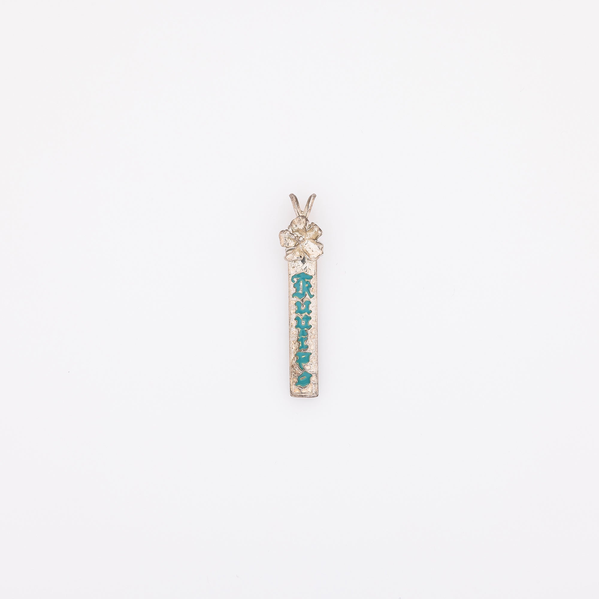Turquoise KU'UIPO + Hibiscus Vertical Bar Pendant