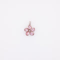 Pink Crystal Plumeria Pendant