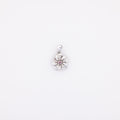 Pink Sapphire Plumeria Pendant in White Gold