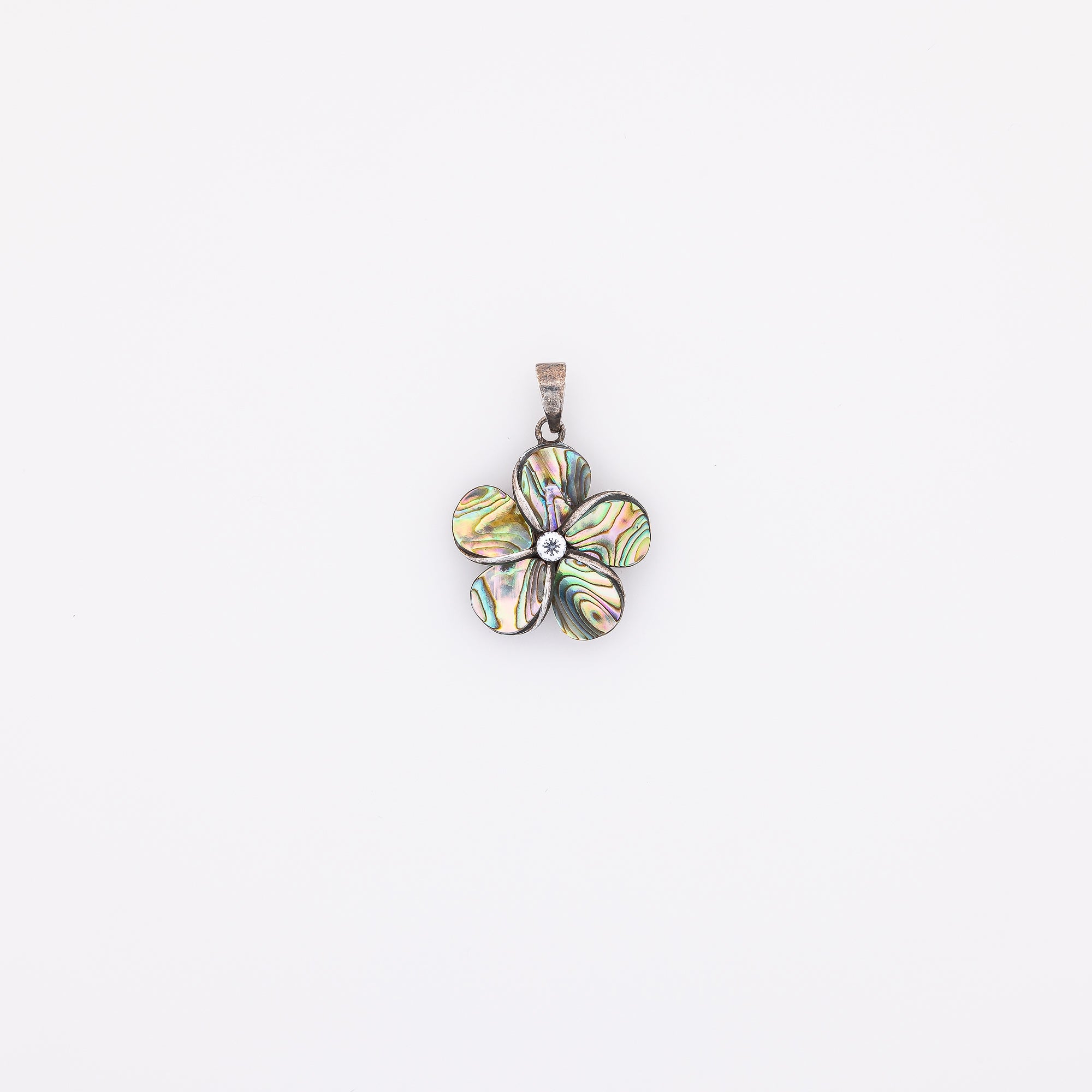 Abalone Shell Plumeria Pendant