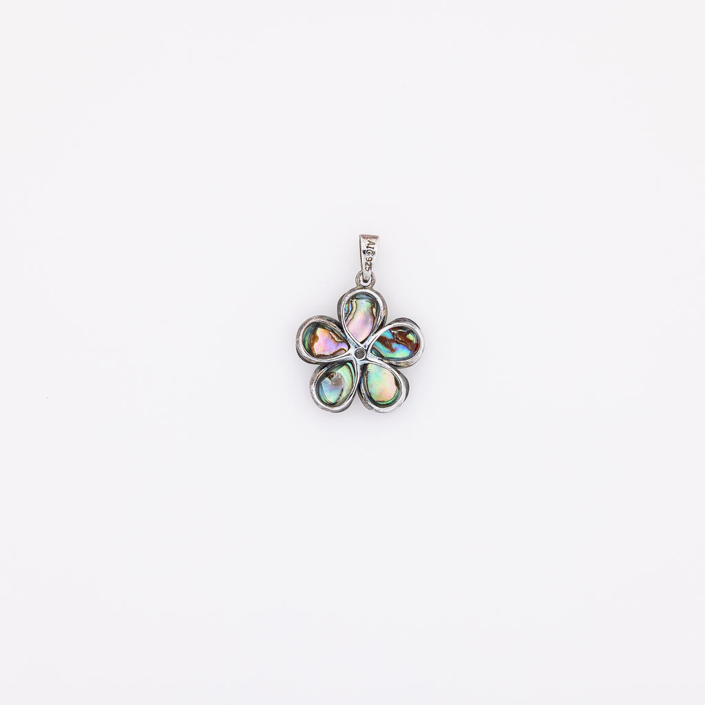 Abalone Shell Plumeria Pendant