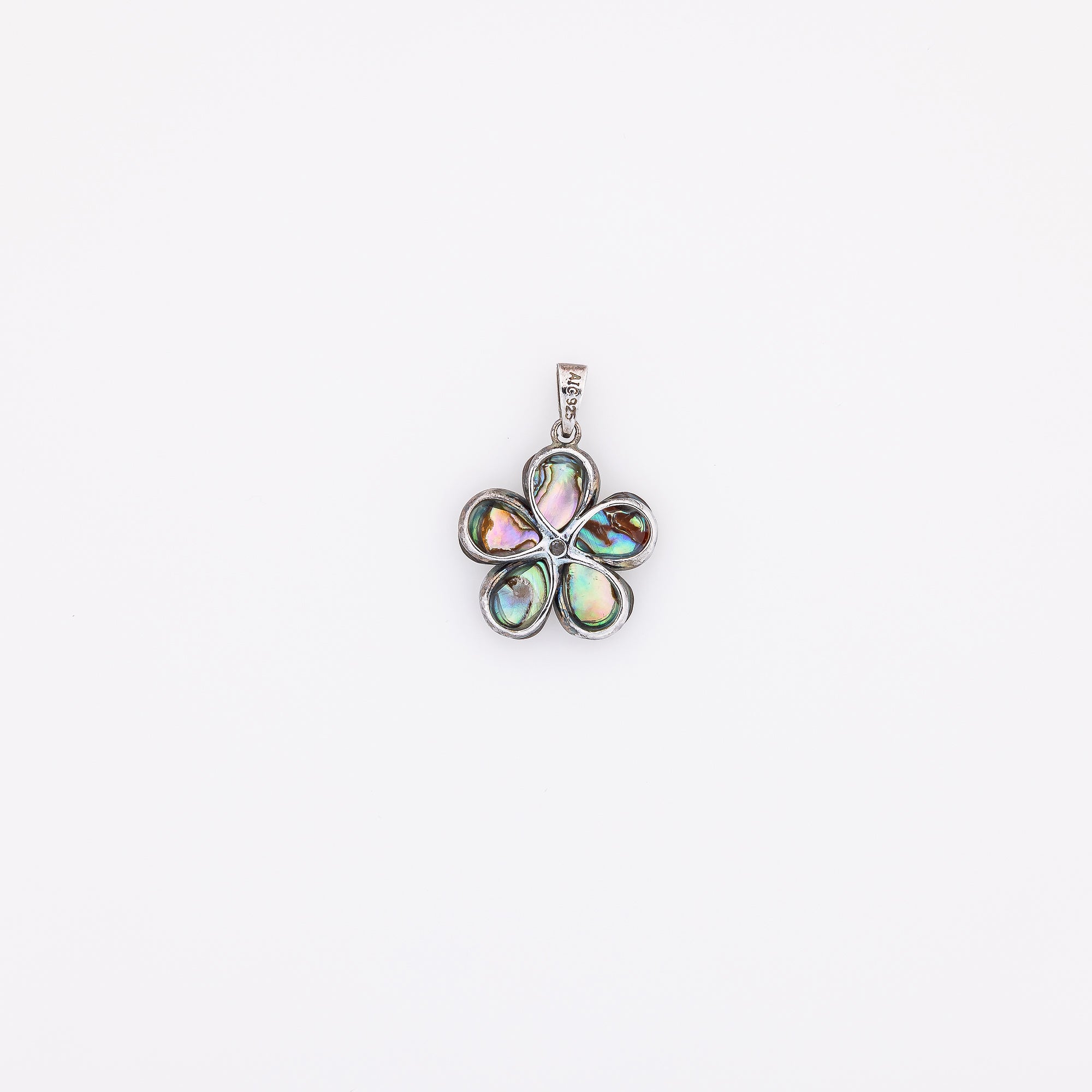 Abalone Shell Plumeria Pendant