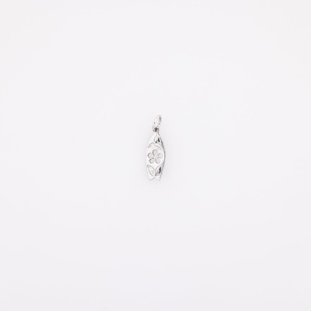 Mini Plumeria Surfboard Pendant