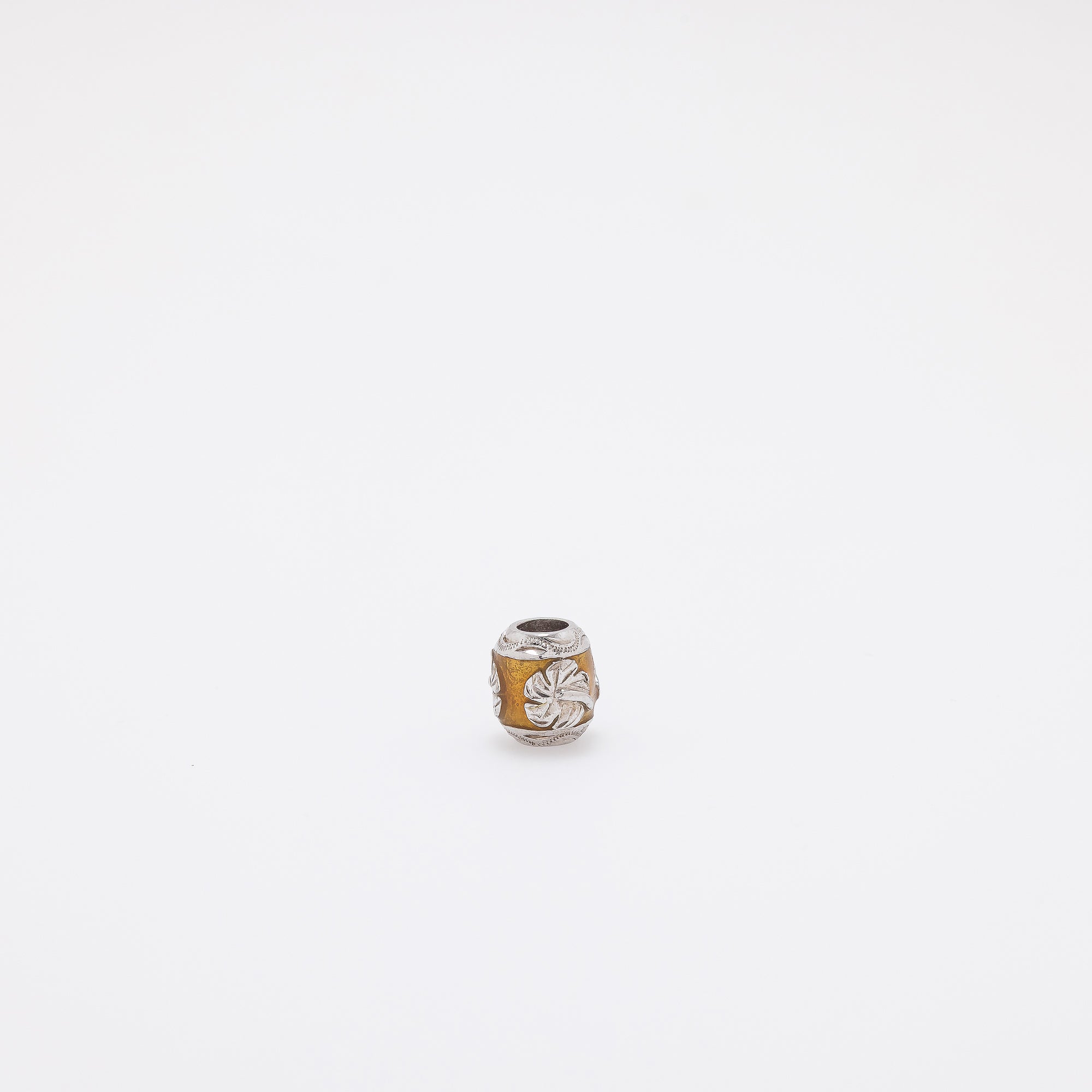 Coffee Enamel Hibiscus Barrel