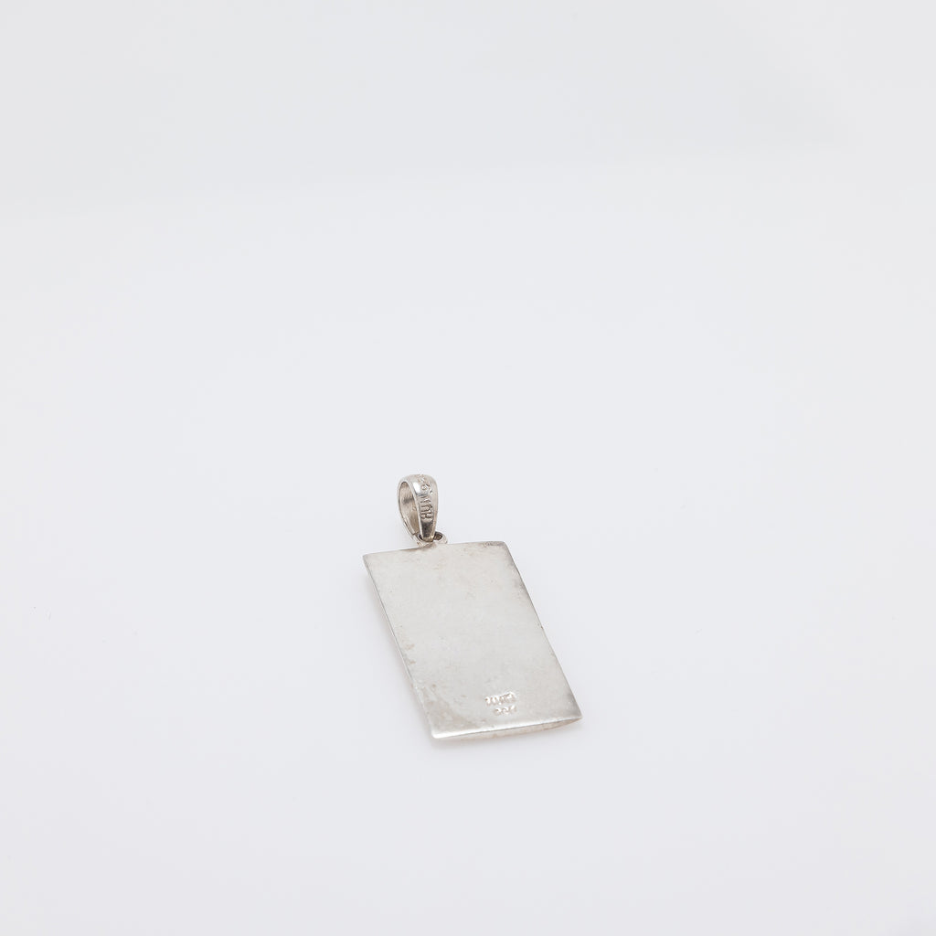 Double Hibiscus Vertical Bar Pendant - Large Size