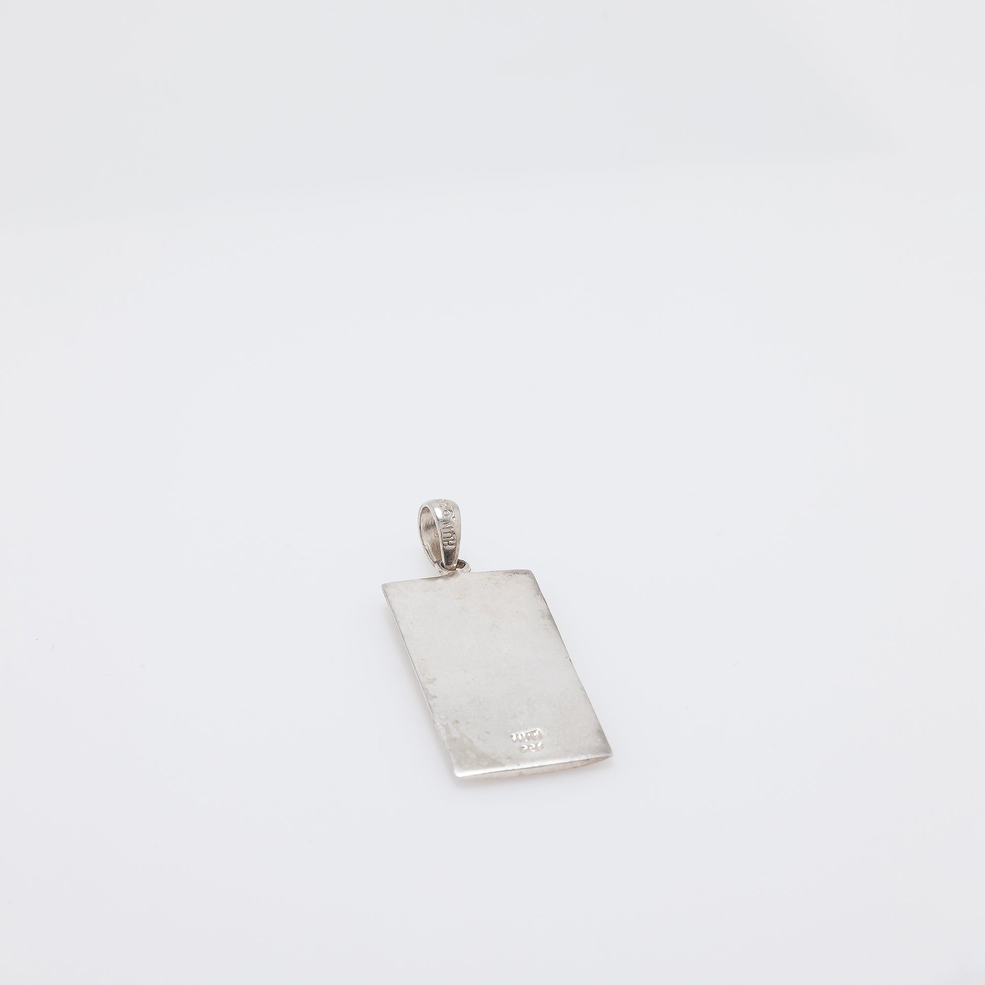 Double Hibiscus Vertical Bar Pendant - Large Size