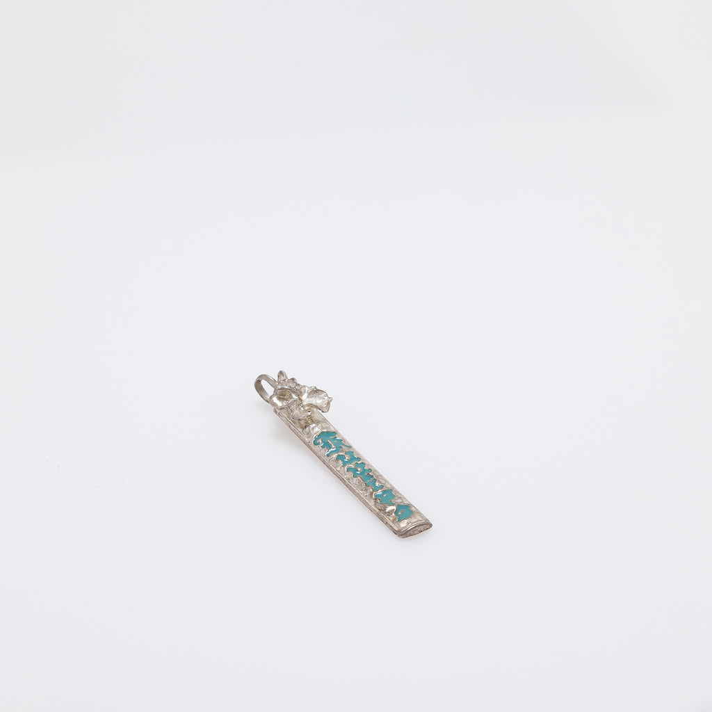 Turquoise KU'UIPO + Hibiscus Vertical Bar Pendant