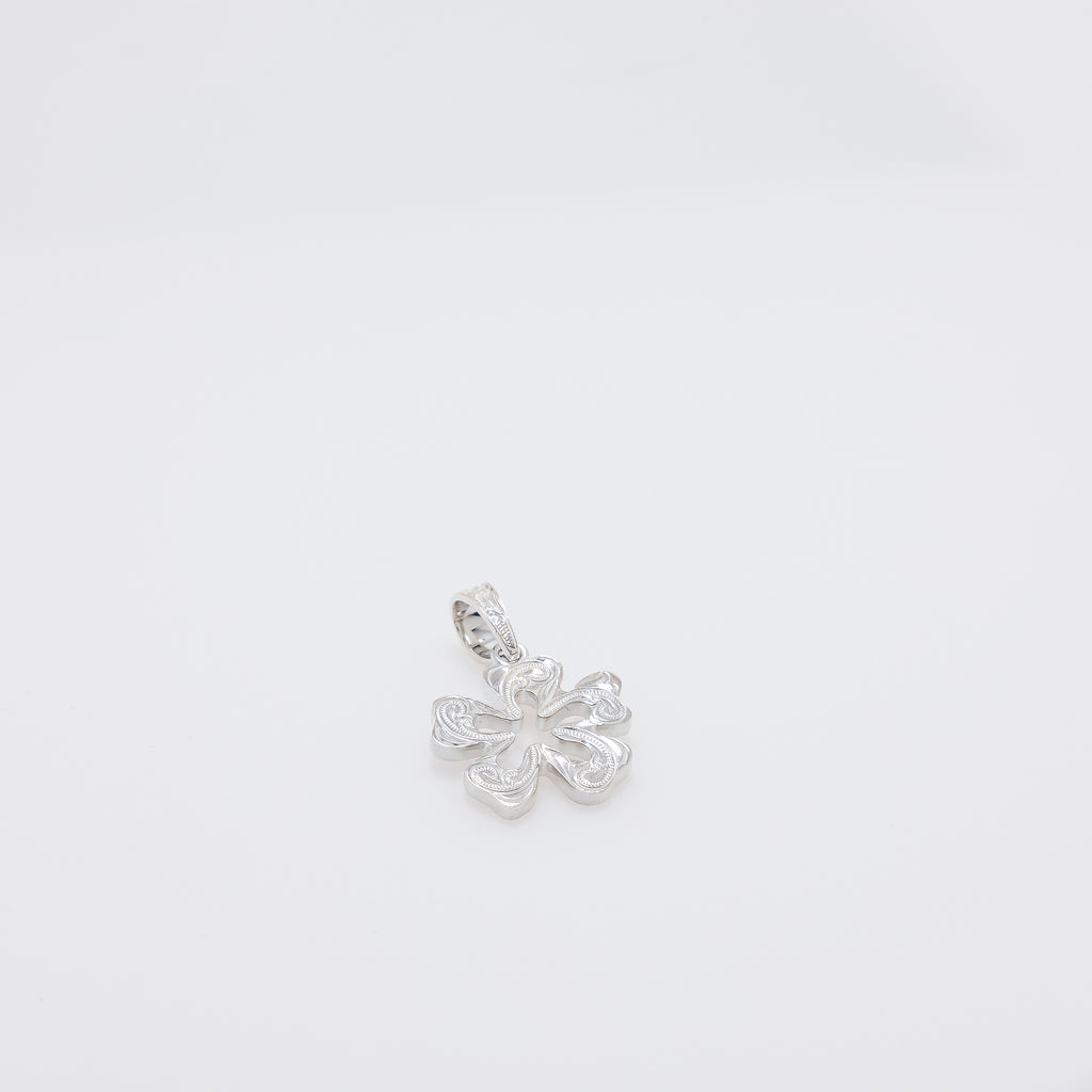 Cutout Engraved Hibiscus Pendant