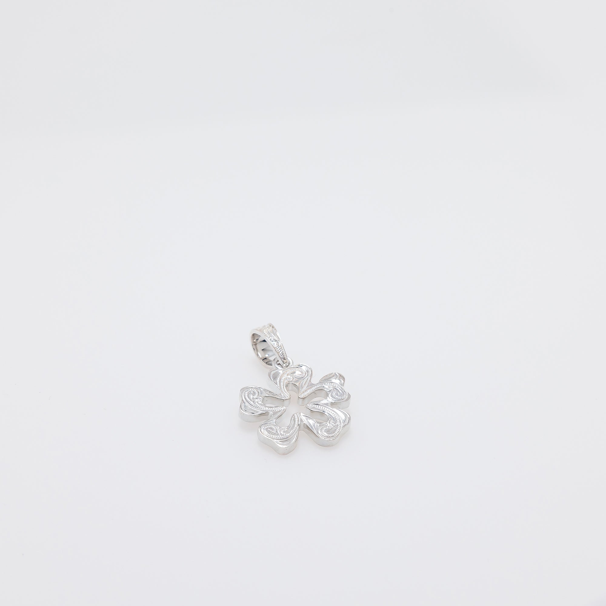 Cutout Engraved Hibiscus Pendant