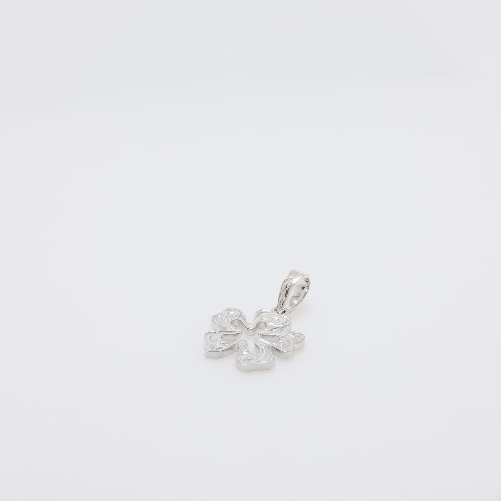 Cutout Engraved Hibiscus Pendant