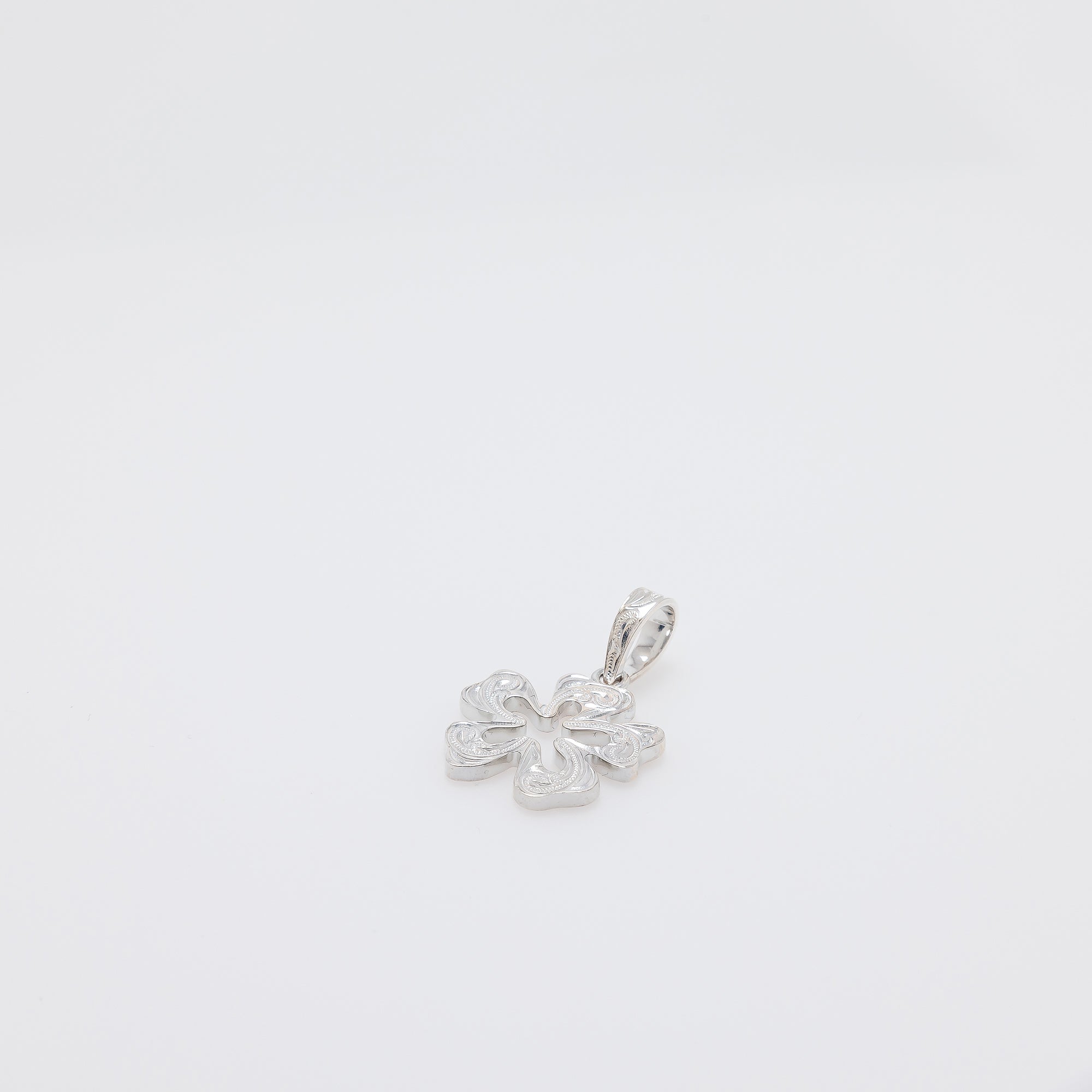 Cutout Engraved Hibiscus Pendant