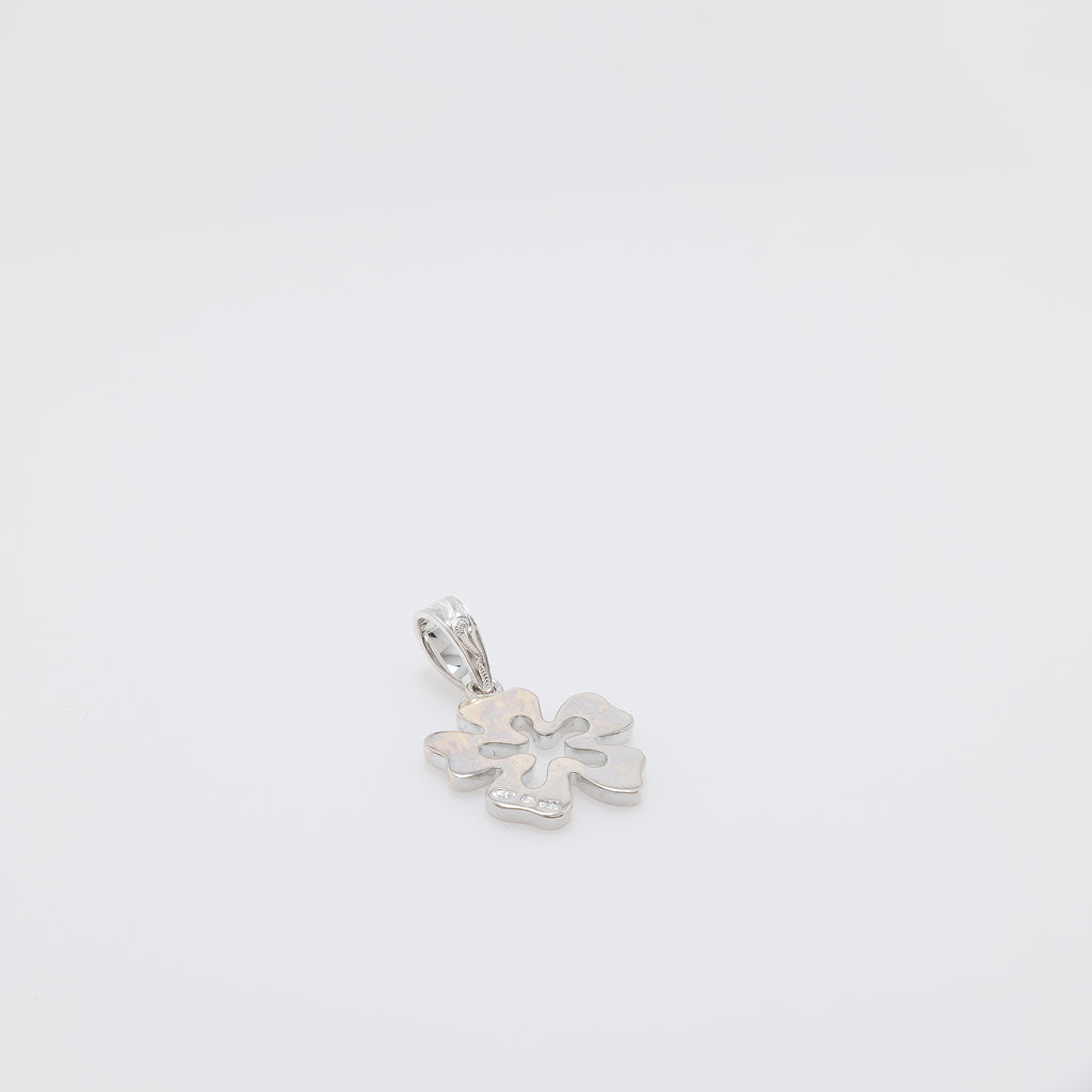 Cutout Engraved Hibiscus Pendant