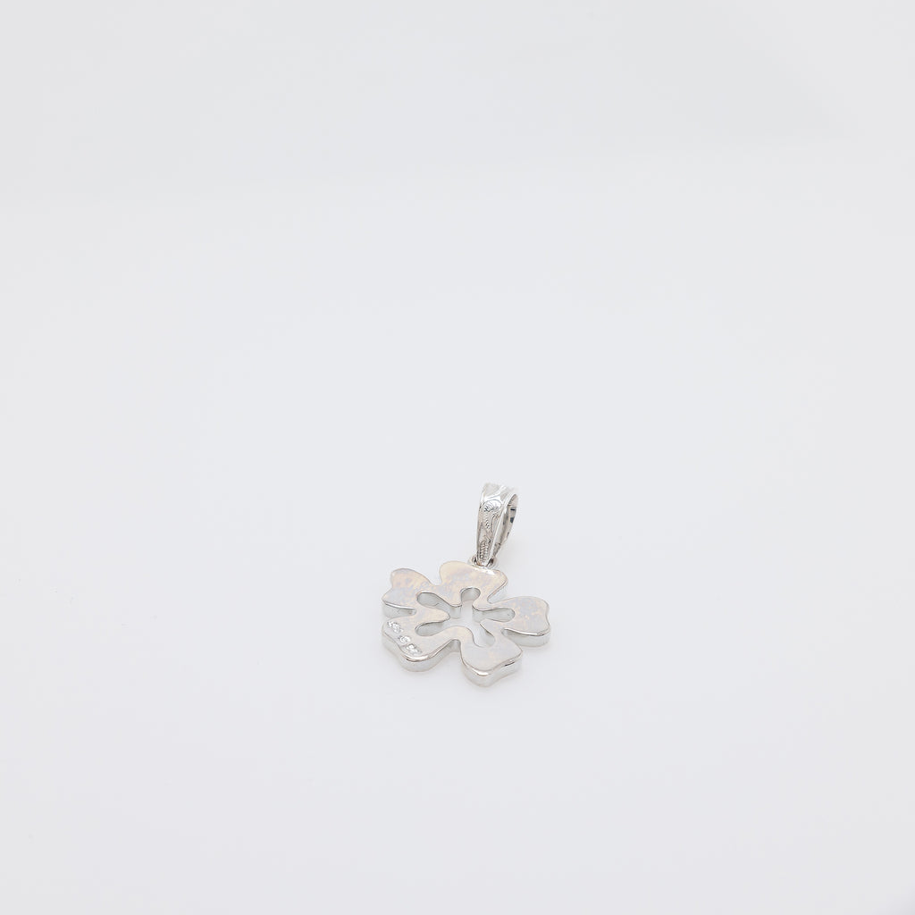 Cutout Engraved Hibiscus Pendant