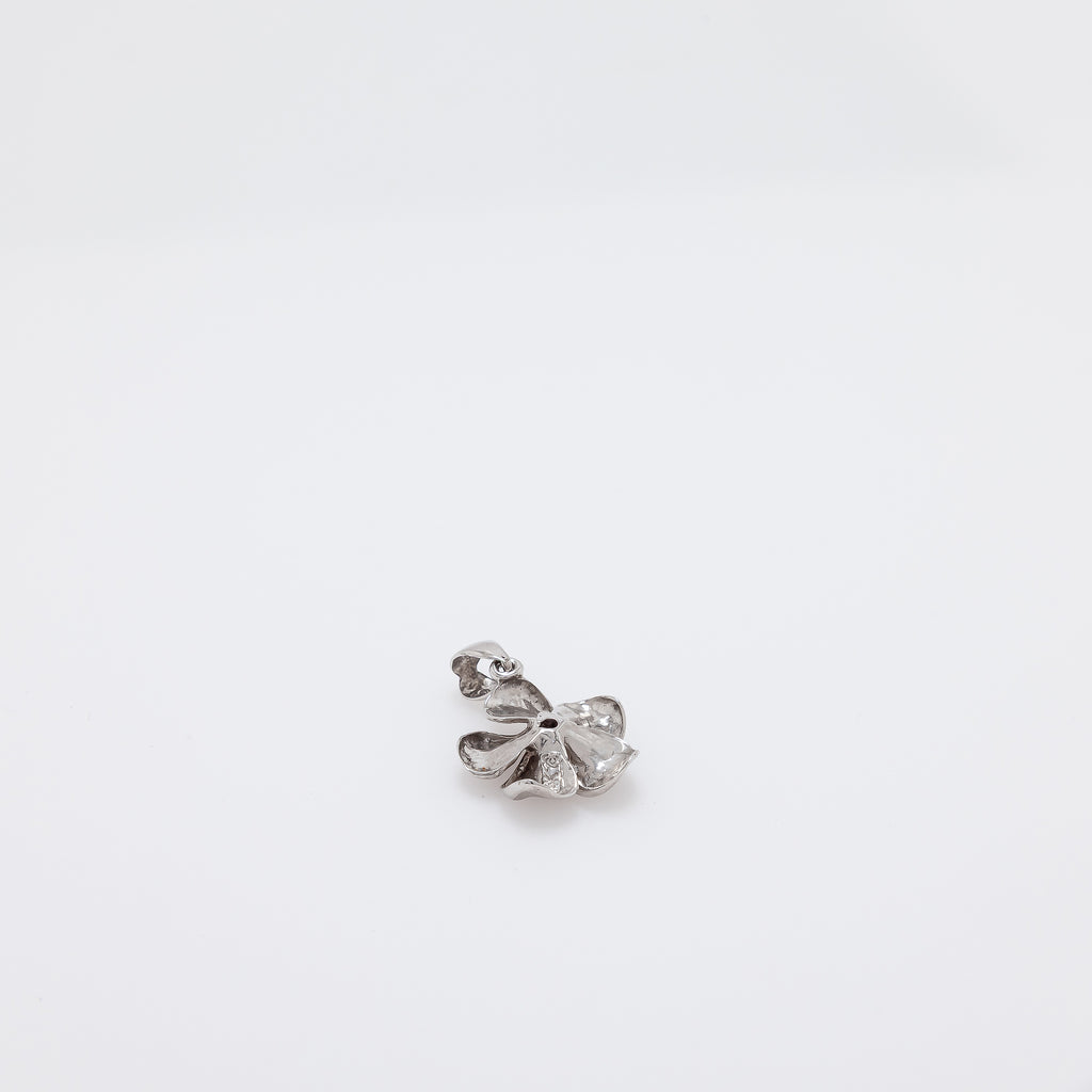 Tanzanite Plumeria Pendant in White Gold