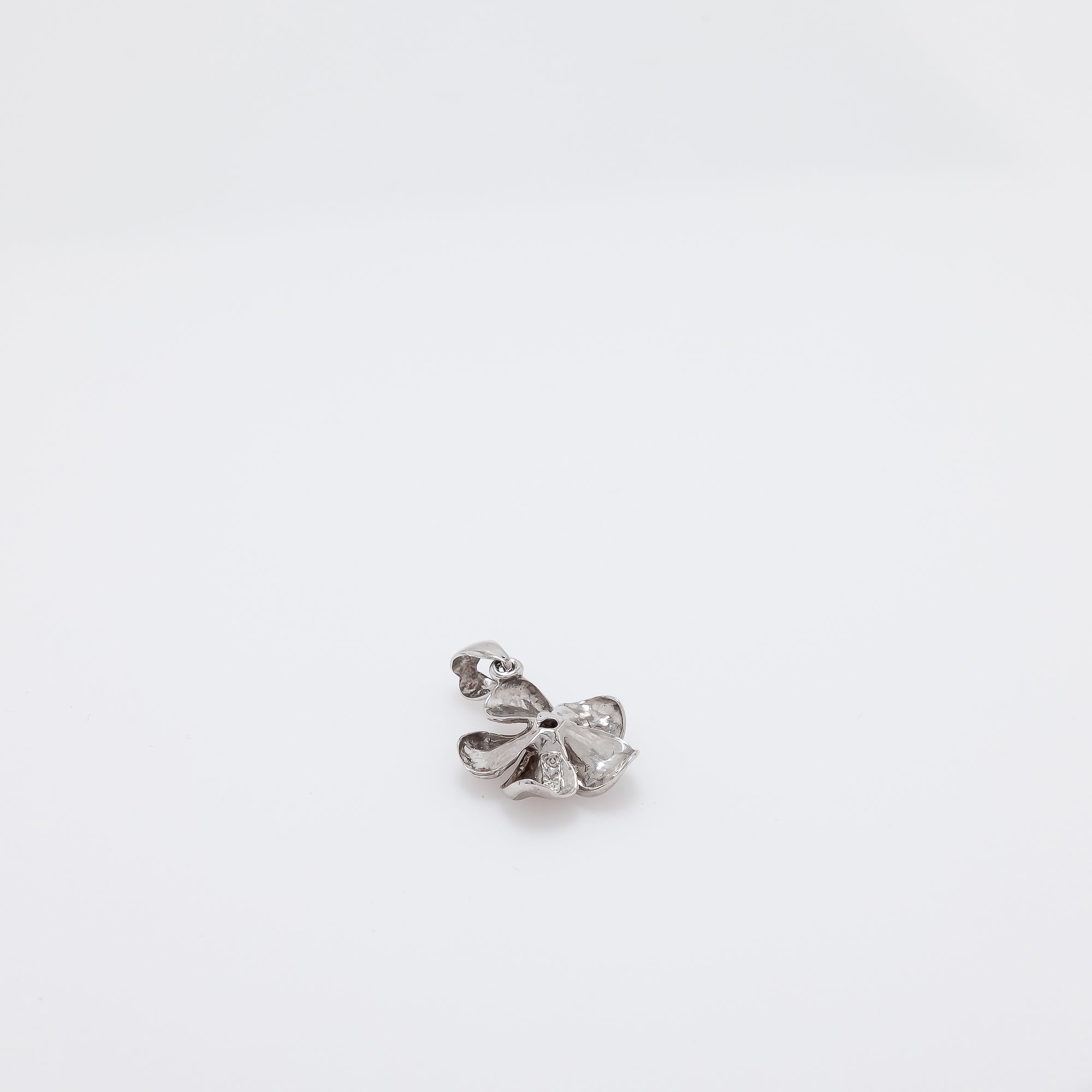 Tanzanite Plumeria Pendant in White Gold